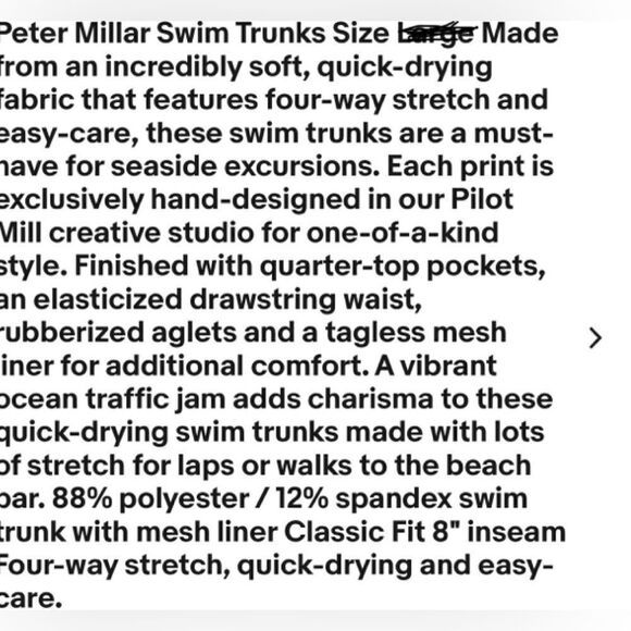 COPY - Peter Milar shark traffic swim trunks size M NWT - Picture 11 of 11